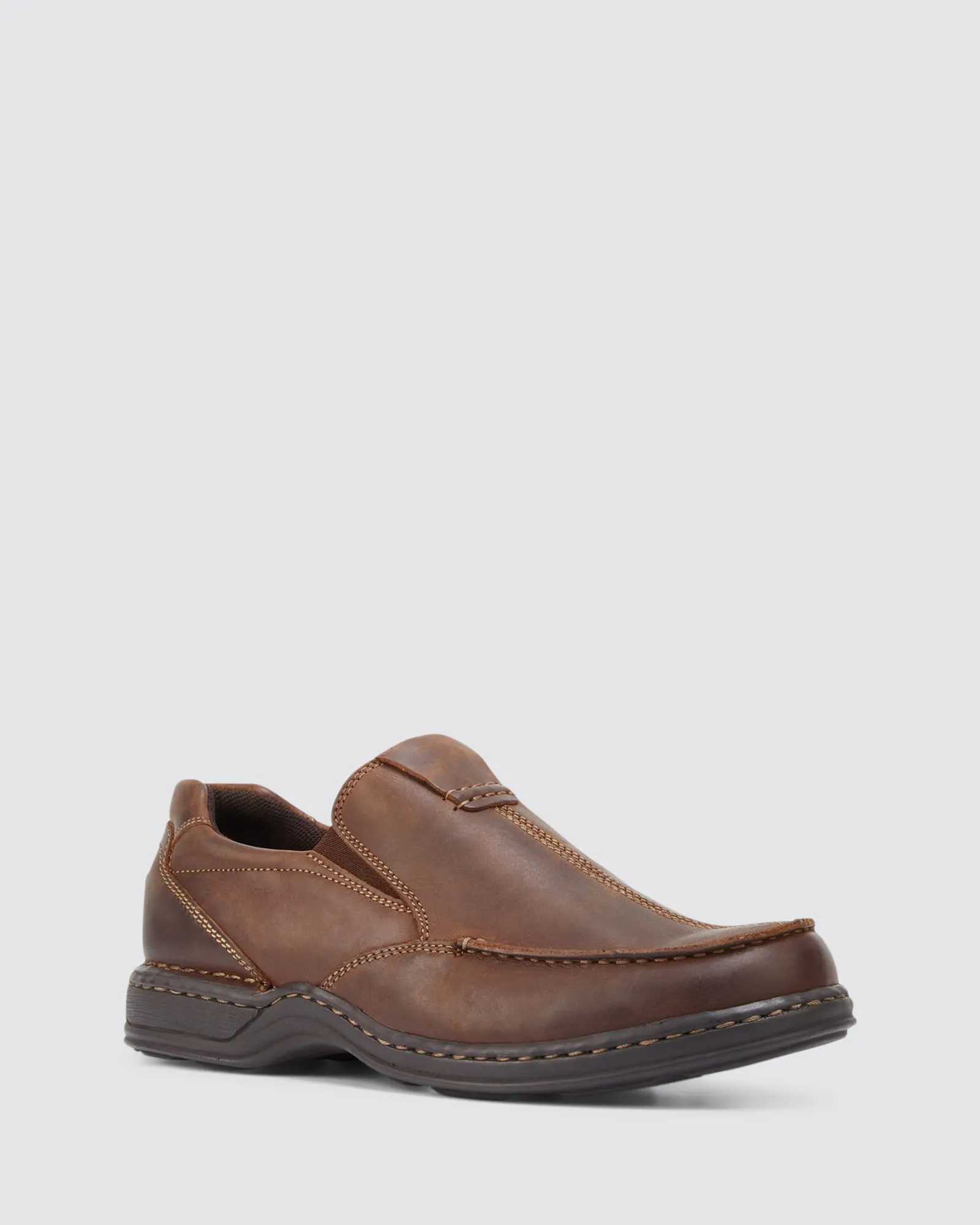 SAWYER SLIP ON SNEAKERS BROWN LEATHER