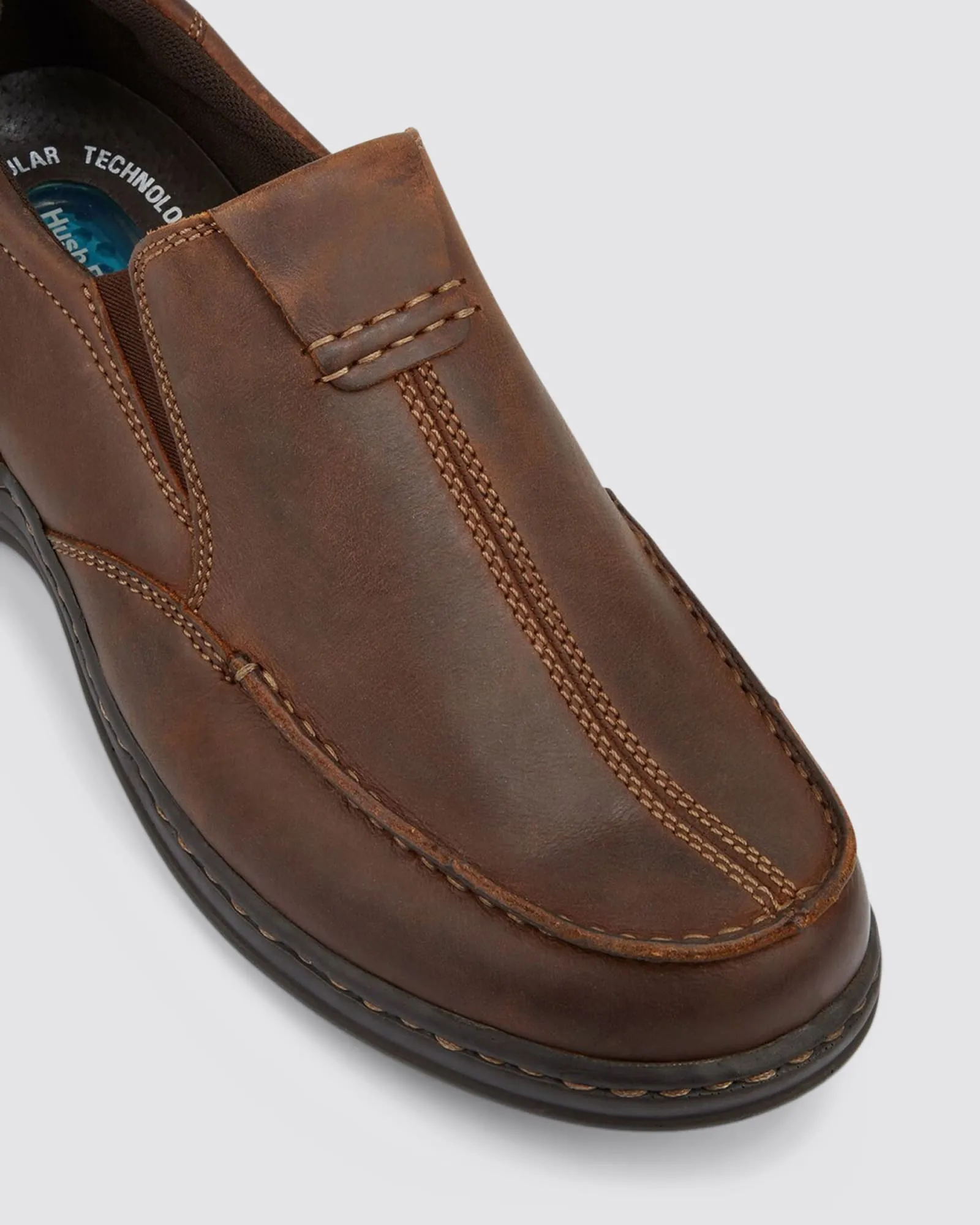 SAWYER SLIP ON SNEAKERS BROWN LEATHER