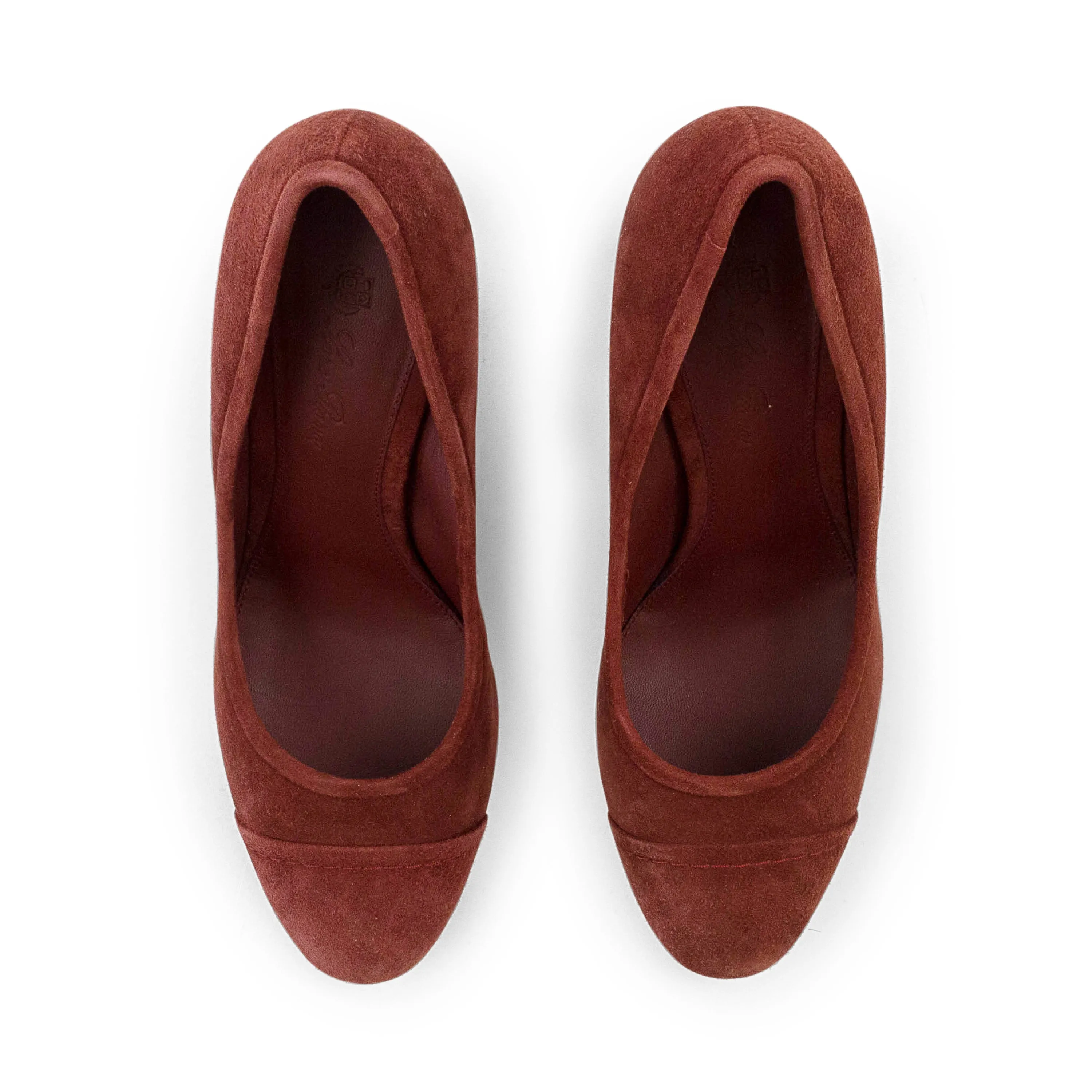 SUEDE MAROON PUMPS