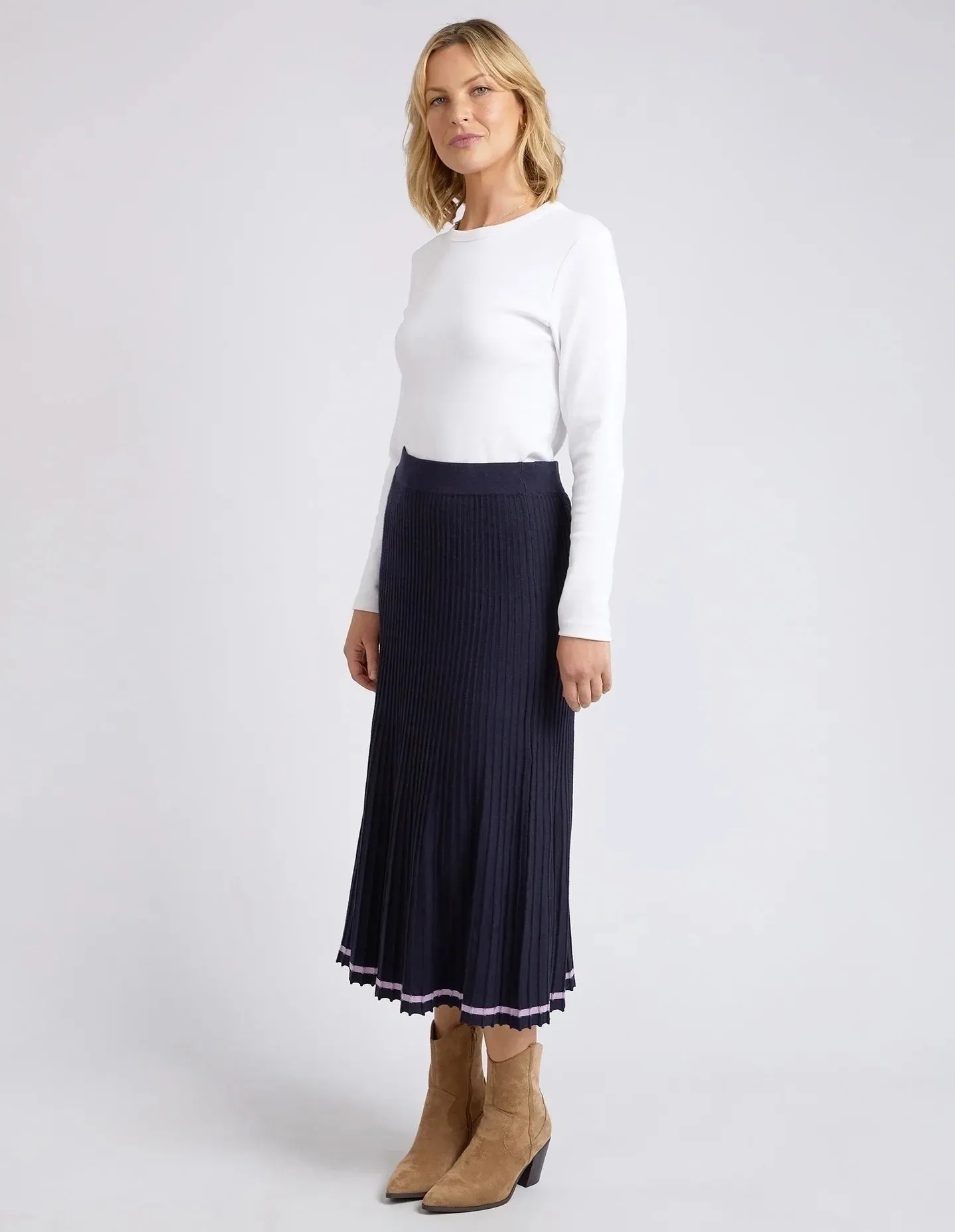 Tammy Knit Skirt - Dark Sapphire