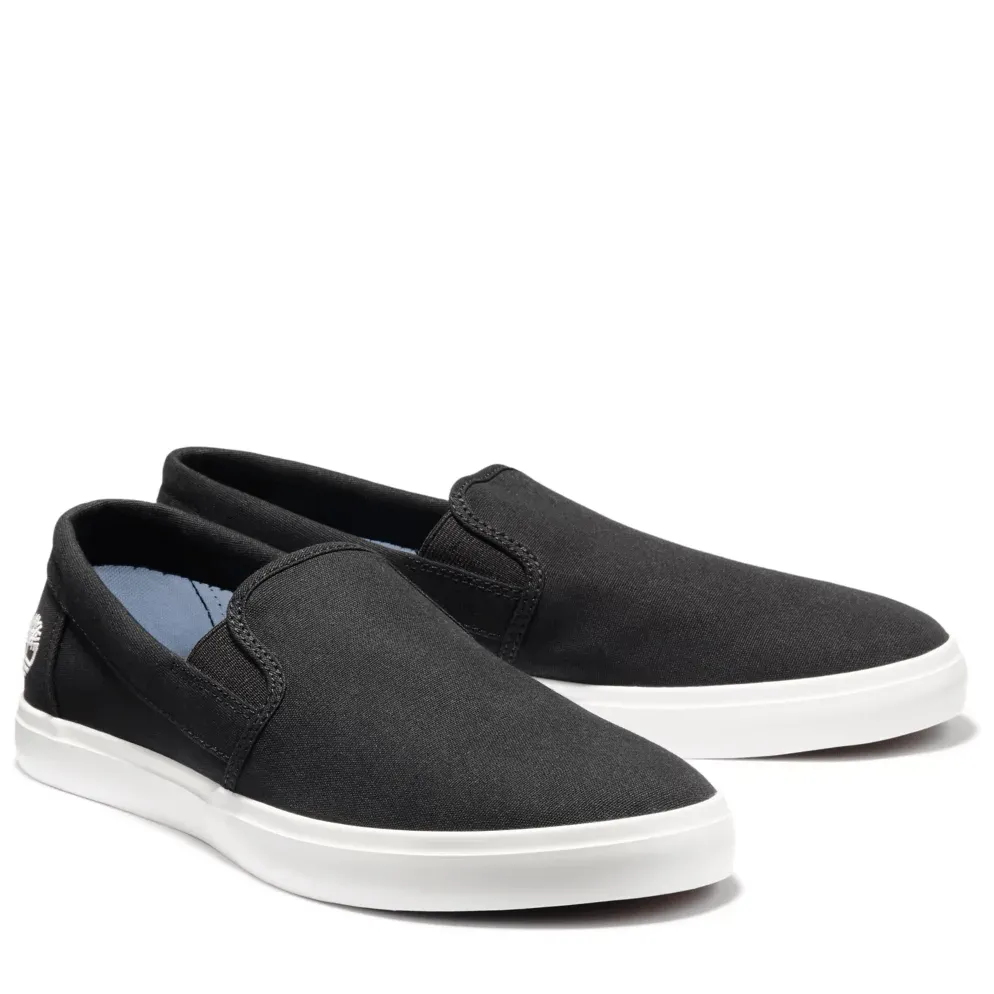 Timberland Men's Union Wharf Slip On Sneakers- Black Canvas