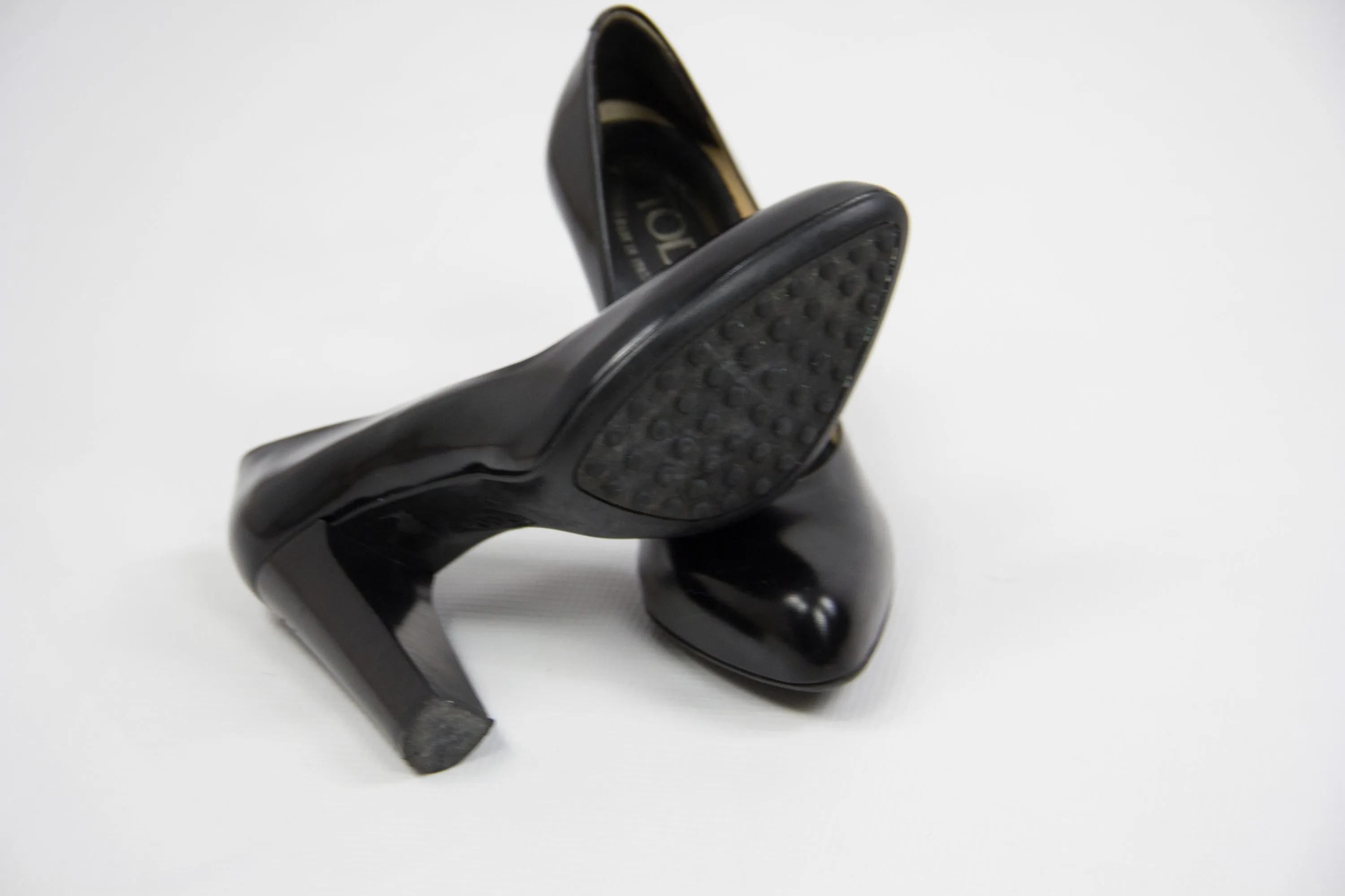 TOD'S Classic Black Smooth Leather Pumps SIZE USA 4, EU 34