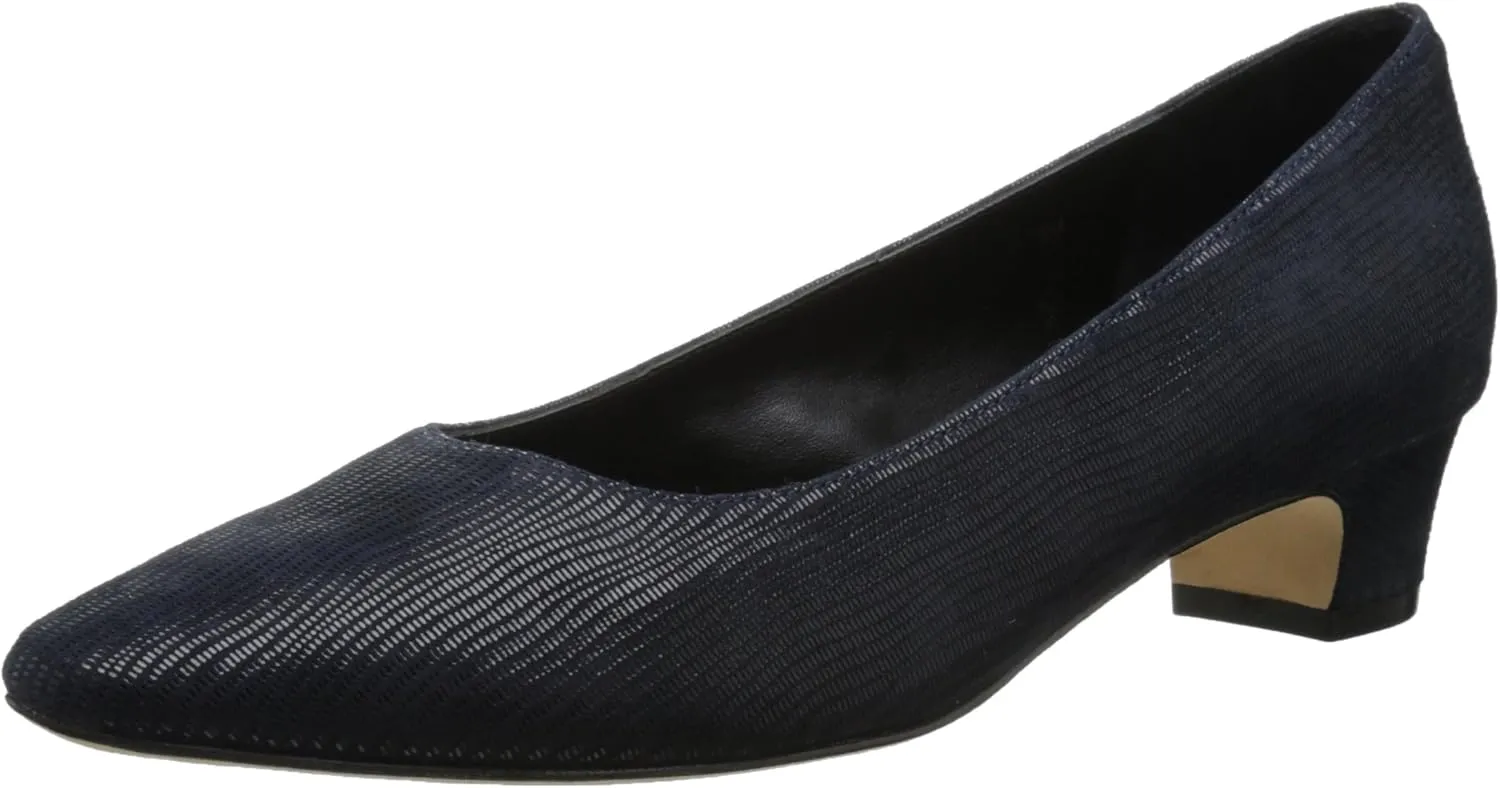 VANELi Womens Astyr Pointed Toe Block Pumps Dress Casual Low Heel 1-2" - Black