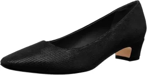 VANELi Womens Astyr Pointed Toe Block Pumps Dress Casual Low Heel 1-2" - Black