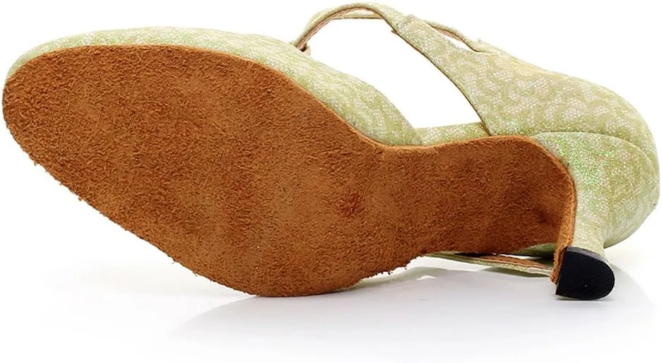 Women's Closed Toe Suede Sole Ballroom Pumps Dance Shoes with 2.7" Heel