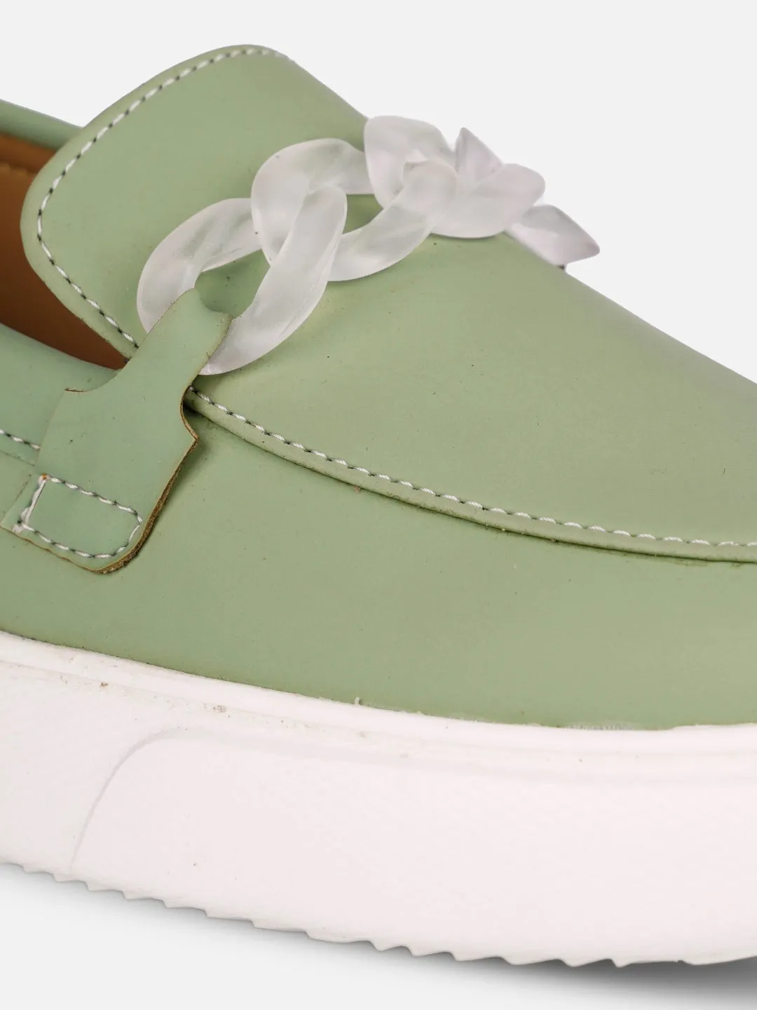 Women's Green Casual Slip On (IU1019)
