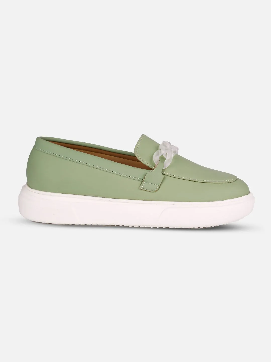 Women's Green Casual Slip On (IU1019)