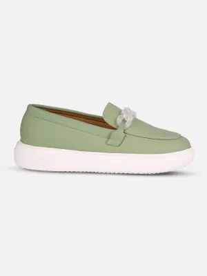 Women's Green Casual Slip On (IU1019)